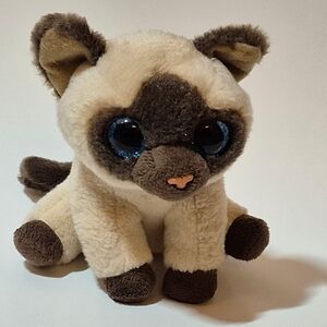 TY Jaden The Charming Plush Siamese Cat with Blue Eyes